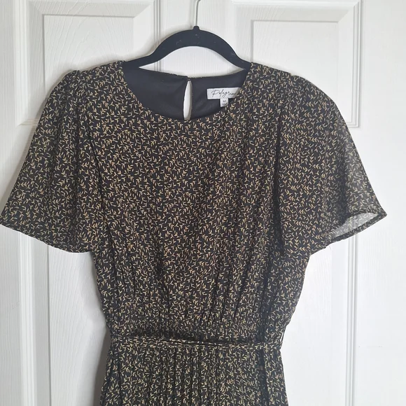 Polagram Maternity Black Floral Midi Dress Size Medium - Picture 4 of 9